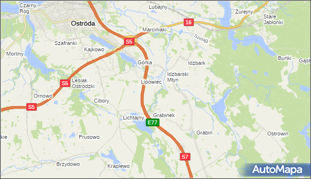 mapa Wólka Lichtajńska, Wólka Lichtajńska na mapie Targeo