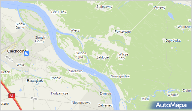 mapa Zabłocie gmina Czernikowo, Zabłocie gmina Czernikowo na mapie Targeo