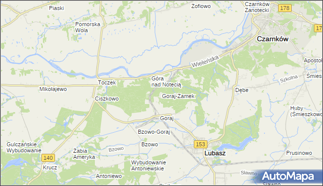 mapa Goraj-Zamek, Goraj-Zamek na mapie Targeo