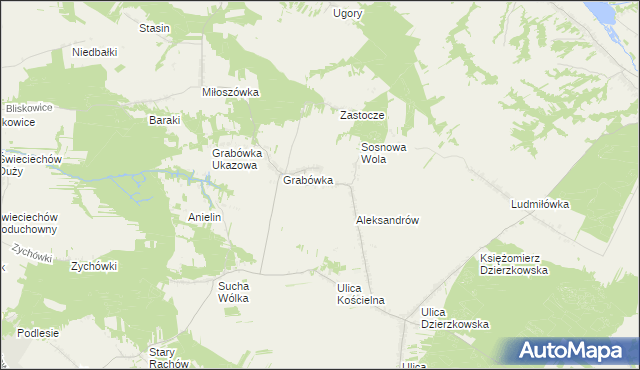 mapa Grabówka-Kolonia, Grabówka-Kolonia na mapie Targeo