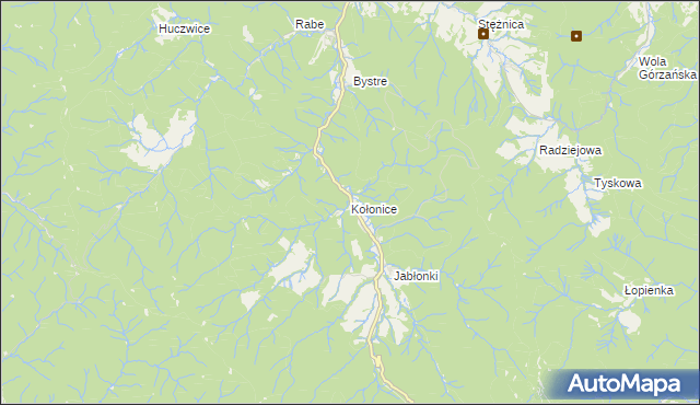 mapa Kołonice, Kołonice na mapie Targeo