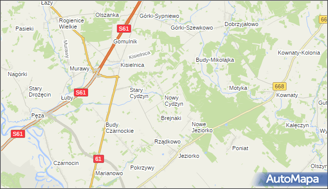 mapa Nowy Cydzyn, Nowy Cydzyn na mapie Targeo