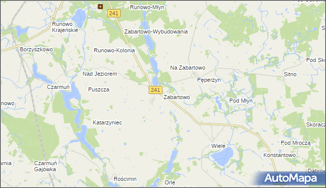 mapa Zabartowo, Zabartowo na mapie Targeo