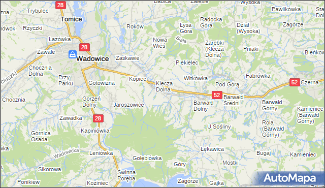 mapa Klecza Górna, Klecza Górna na mapie Targeo