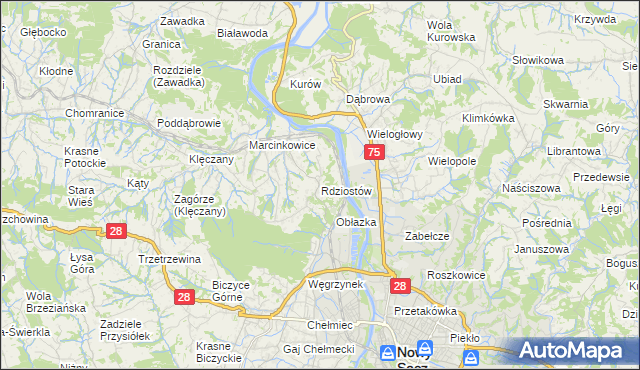 mapa Rdziostów, Rdziostów na mapie Targeo