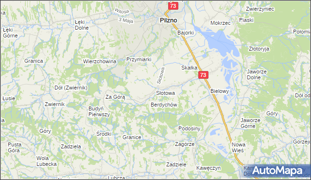 mapa Słotowa, Słotowa na mapie Targeo