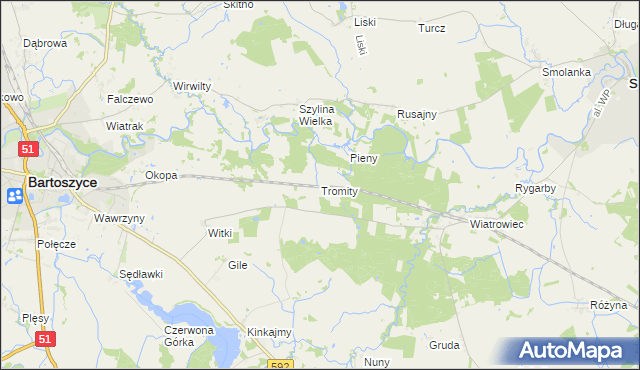 mapa Tromity, Tromity na mapie Targeo