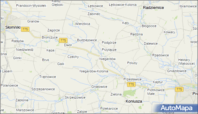 mapa Niegardów, Niegardów na mapie Targeo