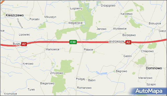 mapa Pławce, Pławce na mapie Targeo