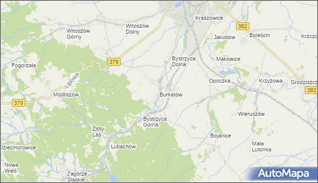 mapa Burkatów, Burkatów na mapie Targeo