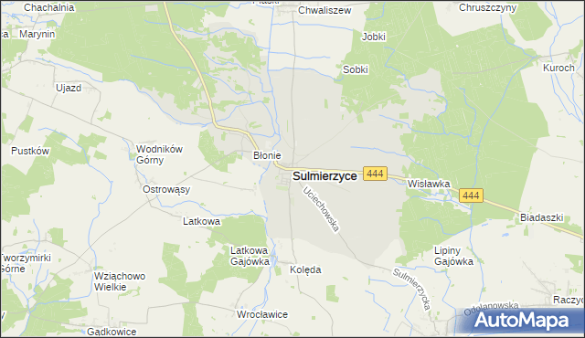 mapa Sulmierzyce powiat krotoszyński, Sulmierzyce powiat krotoszyński na mapie Targeo