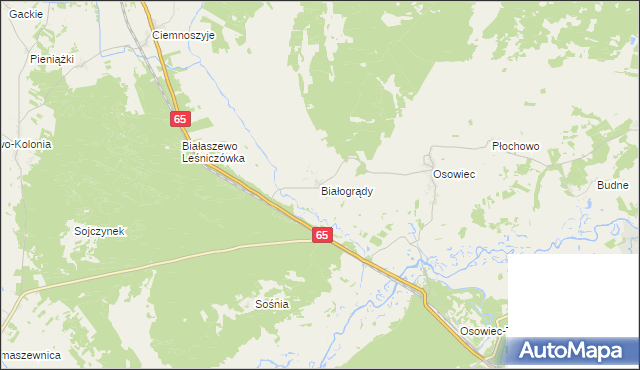 mapa Białogrądy, Białogrądy na mapie Targeo