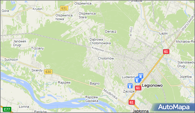 mapa Chotomów, Chotomów na mapie Targeo