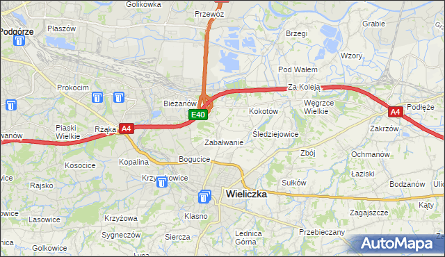 mapa Czarnochowice, Czarnochowice na mapie Targeo