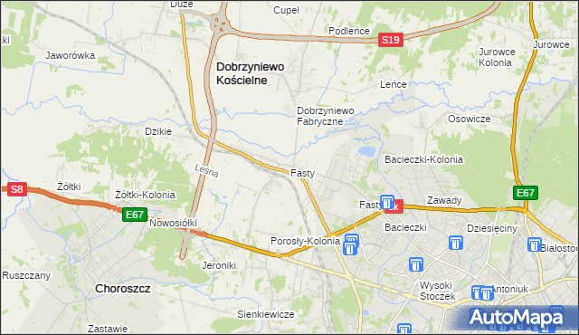 mapa Fasty, Fasty na mapie Targeo