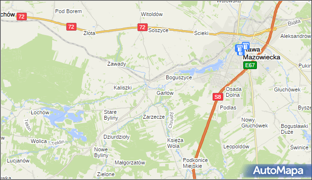 mapa Garłów, Garłów na mapie Targeo