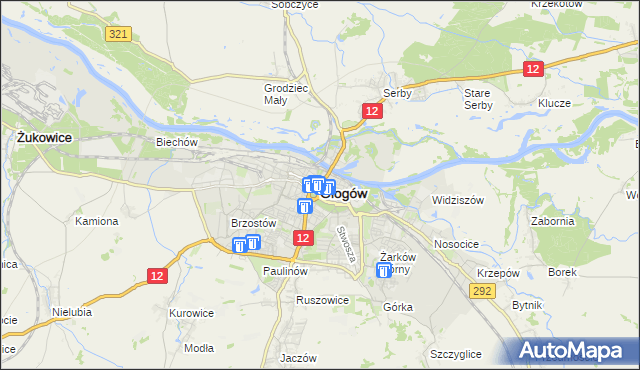 mapa Głogów, Głogów na mapie Targeo