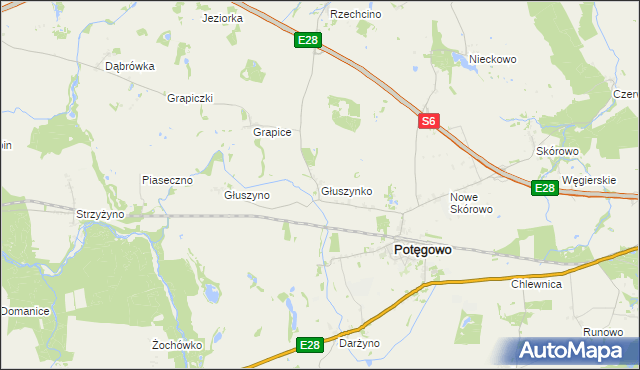 mapa Głuszynko, Głuszynko na mapie Targeo