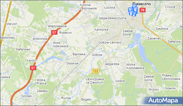 mapa Gołków, Gołków na mapie Targeo