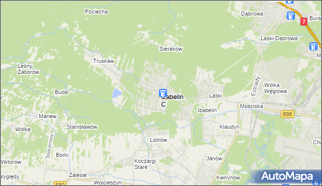 mapa Izabelin C, Izabelin C na mapie Targeo