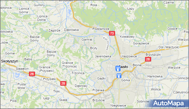 mapa Jareniówka, Jareniówka na mapie Targeo