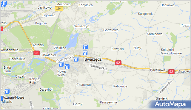 mapa Jasin gmina Swarzędz, Jasin gmina Swarzędz na mapie Targeo