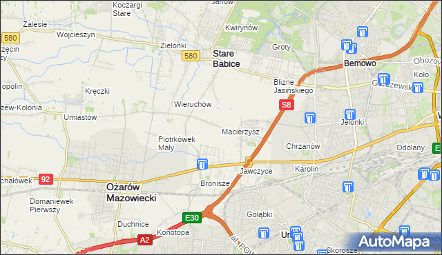 mapa Macierzysz, Macierzysz na mapie Targeo