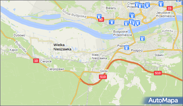 mapa Mała Nieszawka, Mała Nieszawka na mapie Targeo