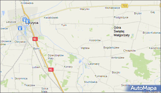 mapa Mętlew, Mętlew na mapie Targeo