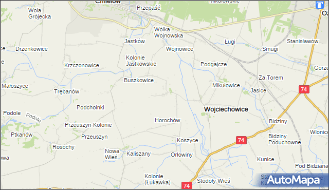 mapa Mierzanowice, Mierzanowice na mapie Targeo