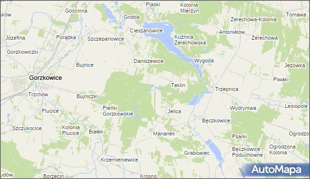 mapa Niwy gmina Łęki Szlacheckie, Niwy gmina Łęki Szlacheckie na mapie Targeo