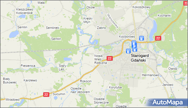 mapa Nowa Wieś Rzeczna, Nowa Wieś Rzeczna na mapie Targeo