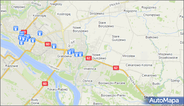 mapa Nowe Gulczewo, Nowe Gulczewo na mapie Targeo