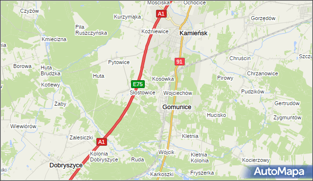 mapa Paciorkowizna, Paciorkowizna na mapie Targeo