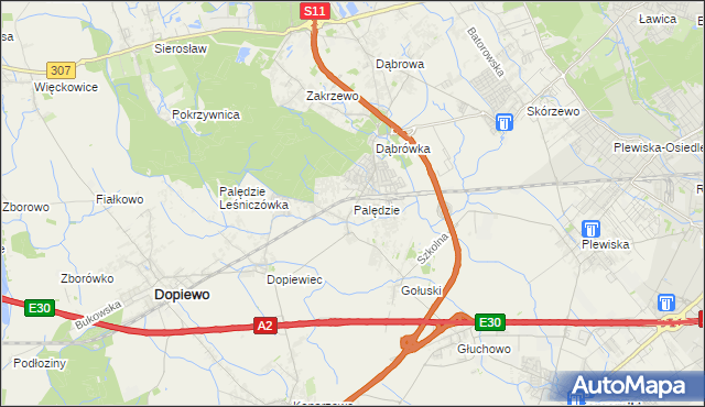 mapa Palędzie, Palędzie na mapie Targeo