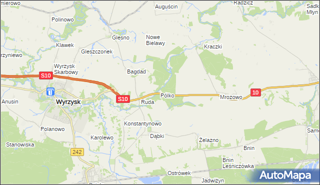 mapa Pólko gmina Sadki, Pólko gmina Sadki na mapie Targeo