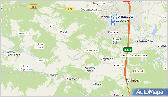 mapa Rabinówka, Rabinówka na mapie Targeo