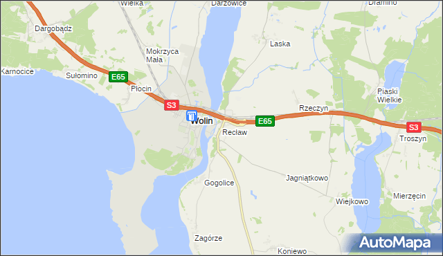 mapa Recław, Recław na mapie Targeo