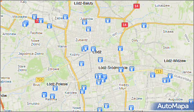 mapa Śródmieście gmina Łódź, Śródmieście gmina Łódź na mapie Targeo