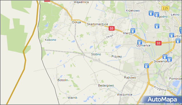 mapa Stobno gmina Kołbaskowo, Stobno gmina Kołbaskowo na mapie Targeo