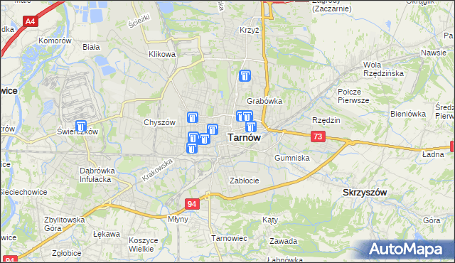 mapa Tarnów, Tarnów na mapie Targeo