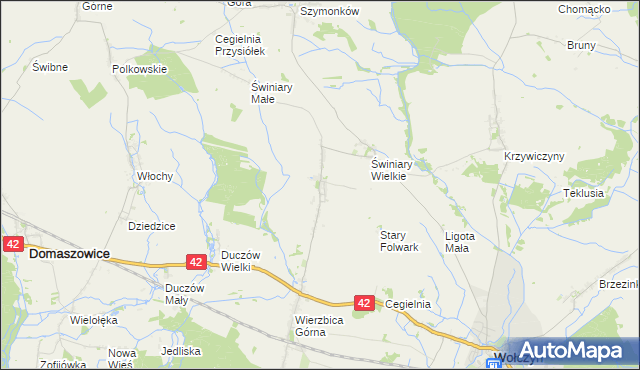 mapa Wierzbica Dolna gmina Wołczyn, Wierzbica Dolna gmina Wołczyn na mapie Targeo
