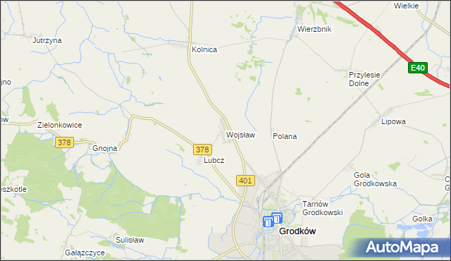 mapa Wojsław, Wojsław na mapie Targeo