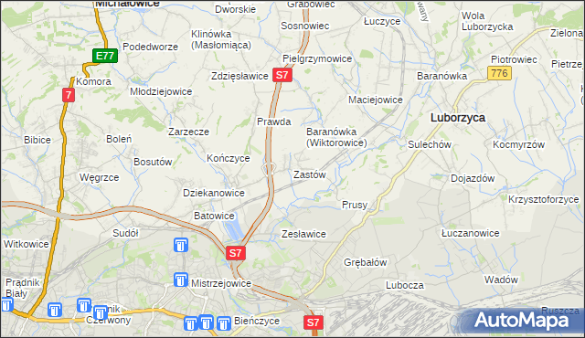 mapa Zastów, Zastów na mapie Targeo