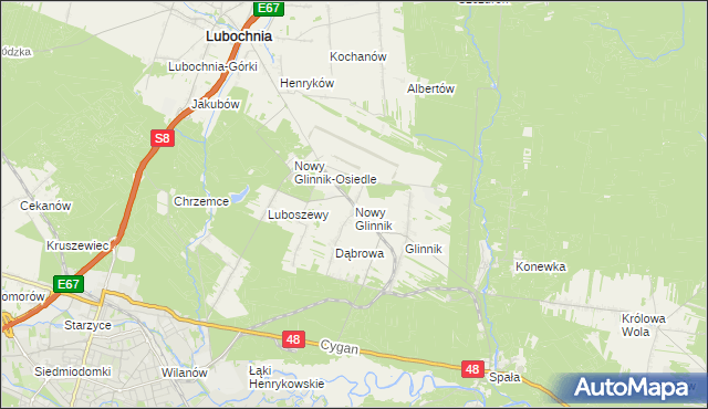 mapa Nowy Glinnik, Nowy Glinnik na mapie Targeo