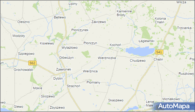 mapa Wierzniczka, Wierzniczka na mapie Targeo