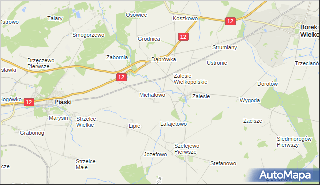 mapa Drogoszewo gmina Piaski, Drogoszewo gmina Piaski na mapie Targeo