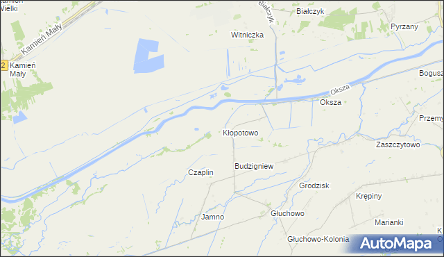 mapa Kłopotowo gmina Witnica, Kłopotowo gmina Witnica na mapie Targeo