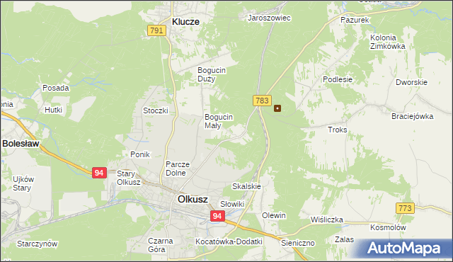 mapa Rabsztyn, Rabsztyn na mapie Targeo