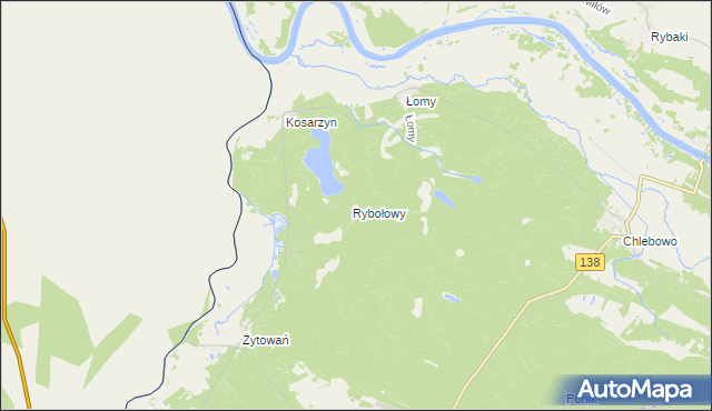 mapa Rybołowy, Rybołowy na mapie Targeo